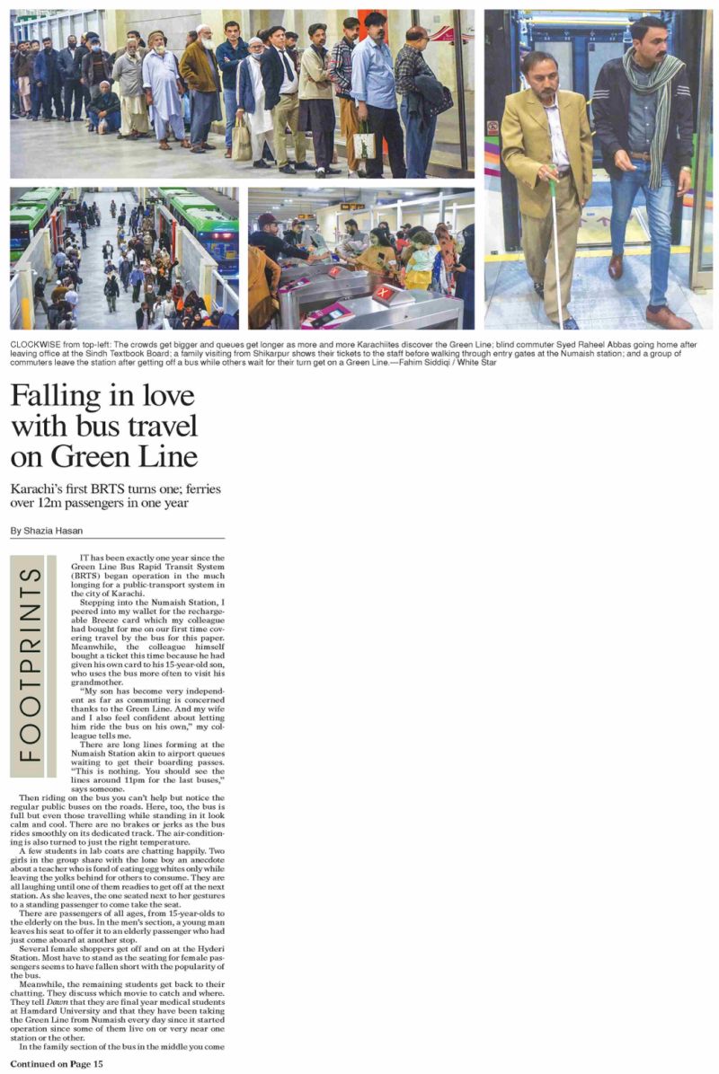 GreenLineKhi's tweet photo. Alhamdolillah Green Line has completed its first year of operations .... the article by the Dawn News sums it up nicely! ...
(https://t.co/xIeN4ipfFN)
We hope and pray that we are able to continue providing quality service to Karachiites in years to come in sha Allah! ... https://t.co/Xv8mwwdnty