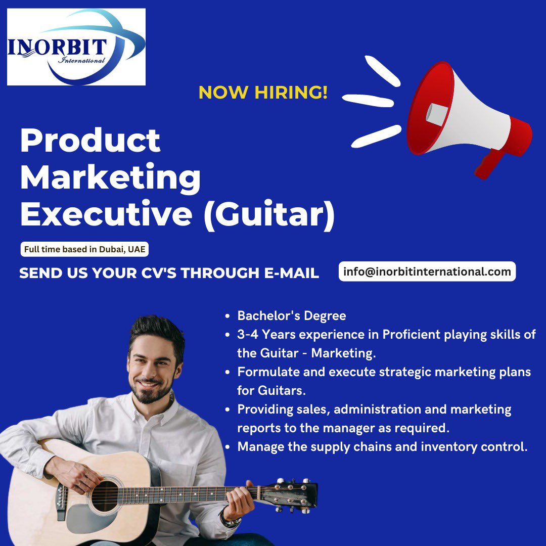 Kishormans's tweet photo. We Hiring for Product Marketing Executive Guitar https://t.co/CR0SrfRIhH