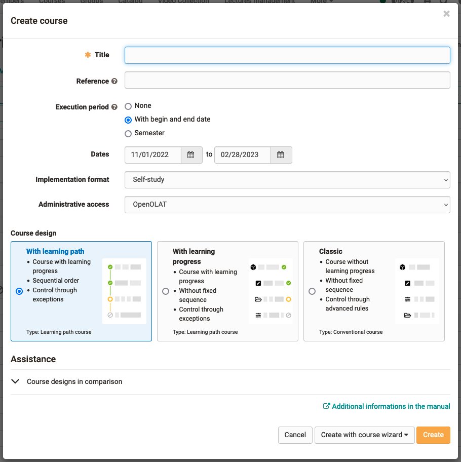 openolat's tweet photo. #OpenOlat #FeatureOfTheWeek: 
Have you seen the new course creation wizard already? The optimized course design area has all the information you need to choose the perfect course type for your course.
https://t.co/dgkaP0u9we

#OSS #LMS #OLAT #elearning https://t.co/q56LBkfPwR