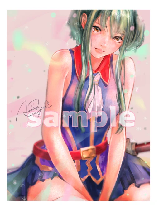 初めてのご依頼でした。 ドリンク落としちゃって凹む、美少女剣士アコちゃん。 まだ勝手が分かってなくて何か不備あったらごめんなさい。最初フローリング描いたけど映えないのでエフェクトにしました。イマイチかな〜修行します・・ #skeb #skeb_jp