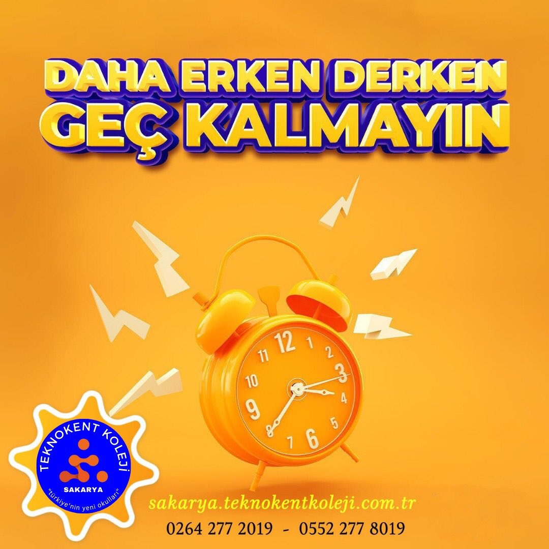 Avantajlı Erken Kayıtlarımız Devam Ediyor
Kontenjanlarımız Sınırlıdır. Erken Kayıt Fırsatını Kaçırmayın!
Detaylı bilgi için;
📞 0264 277 20 19
📞 0552 277 80 19 
telefon numaralarından bize ulaşabilirsiniz.

#erkenkayıtdönemibaşlamıştır 
#altınküreteknokentkoleji