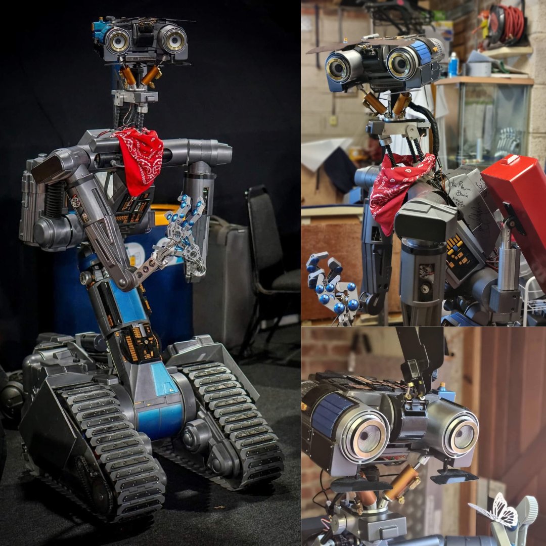 Wyntercon's tweet image. #Johnny 5 is alive 

We are really pleased to confirm that we have #Johnny5 (originally called "S-A-I-N-T Prototype Number 5") joining us at #Wyntercon X this year,  for those who don't know he is the fictional robotic star of the movies #ShortCircuit and #ShortCircuit2.