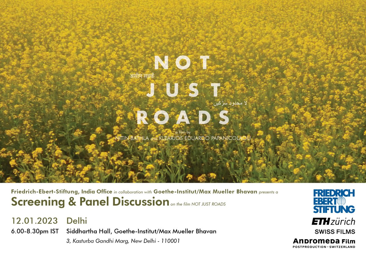 anuragshankers's tweet photo. Join us for the Delhi screening of "NOT JUST ROADS"– a feature-length documentary film that explores the cultural, ecological, and social impact of urbanization taking place around Delhi, as part of nationwide infrastructure development. #Notjustroads  #delhi #documentary #film https://t.co/954hMqrvBA
