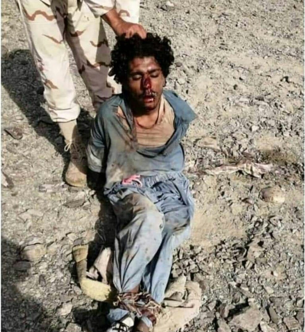 d_tatakae's tweet photo. He was only 19 years old, Shaker Rigi, who was beaten and killed on August 17, a few years ago, by the forces of #Terrorist_IRGC at the border zero point "Mak Sokhte" in Jaleq district of #Saravan city.  After about 18 days, his body is found
#IRGCterrorists
#MahsaAmini https://t.co/d2JSfG9Zcp