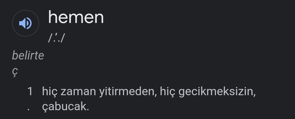 furkanaltuksb's tweet photo. "HEMEN"
Farsça kökenli bir kelimedir
Türkçe karşılığı⬇️
"Hiç zaman yitirmeden, çabucak" anlamına gelir.
Sayın @drfahrettinkoca
Birinci etap alımın HEMEN ardından ikinci etabı alacağız demiştiniz.
Fahrettin Koca dilinde HEMEN ne anlama geliyor :) https://t.co/kWRirNPlMT