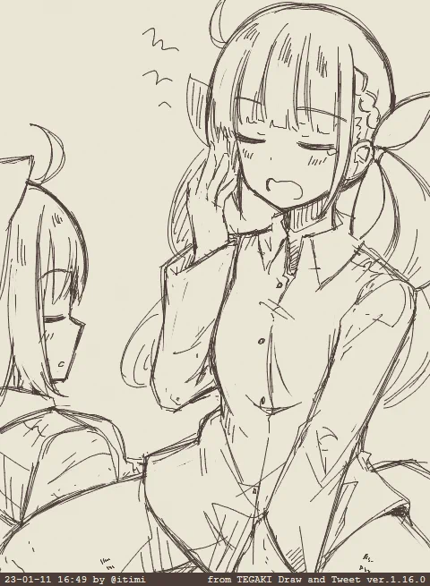 ( ˘ω˘ )  #あくおか #tegaki_dt 
