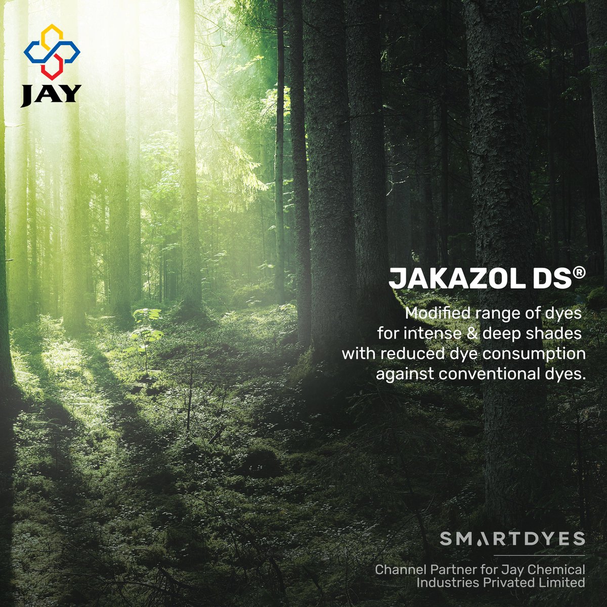 smartdyes's tweet photo. Modified range of dyes for intense &amp; deep shades with reduced dye consumption against conventional dyes.

#smartdyes #sustainablesolutions #zdhc #reactivedyes #sustainability #dyeing #jaychemical #ecology #etad #bluesign #environment #inovasyon #innovation https://t.co/tusDTwSRCa