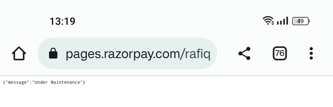 mrpixelwala's tweet photo. @Razorpay service down ?
Not able to login to the account also the payment link has stopped working. https://t.co/qPvJoOjasx
