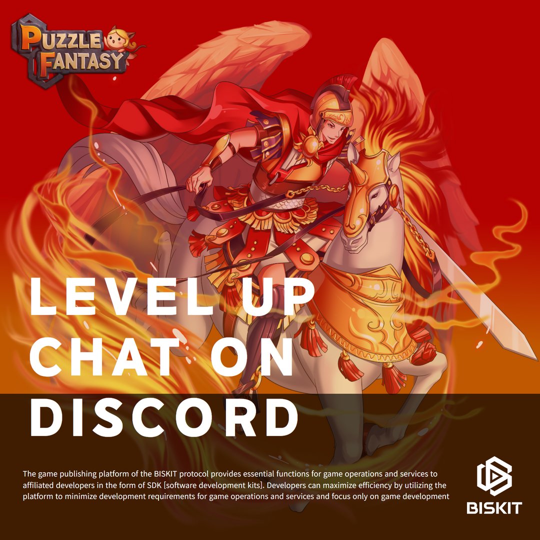 BISKIT_TOKEN's tweet image. ✨Always Events✨
Chat on Puzzle Fantasy &amp;amp; BISKIT official Discord channel to level🆙.

The reward of BISKIT TOKEN will be given according to the level🆙.
The quantity varies by level.

Discord : bit.ly/3XrjVJv

#event #Airdrop #game #P2E #NFTGame