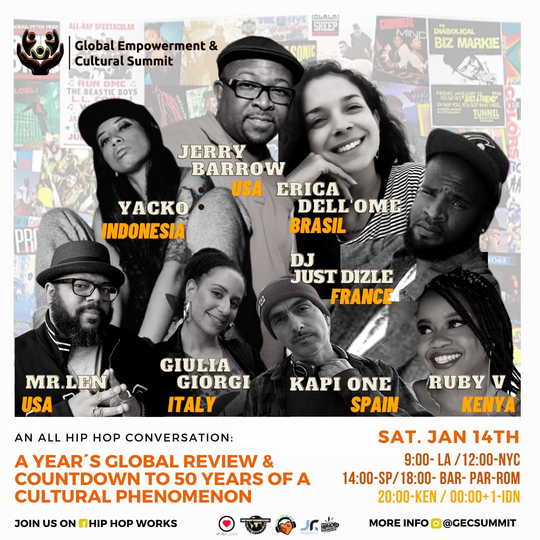 rakeldelgado79's tweet photo. Regresamos con una nueva sesión del @gecsummit!
For our Tenth GECS Session in #january we will discuss this past years Global Review and countdown to 50 years of a cultural phenomenon #gecssession10 #50yearsofhipop
 #hiphopworks  
#hiphoplovesfoundation #hiphopenmovimiento #melah https://t.co/pLONaNKwid
