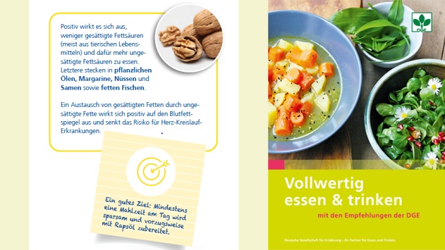 dge_wissen's tweet photo. Welche Fette sind eher gesundheitsfördernd?
▶️ Eine Antwort auf diese und andere Fragen bietet die neue Broschüre „Vollwertig essen &amp; trinken mit den Empfehlungen der DGE". #Ernährungsfachkräfte 
https://t.co/1yua64r9hm https://t.co/A5o7etqz7P