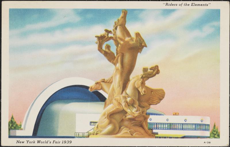 LRonLacy's tweet photo. - '“Riders of the Elements” New York World's Fair 1939' Picture postcard. Grinnel Lithographic Company. Ca. 1939.
- Color slide by William A. Dobak. Ca. 1939.
#sculpture #AmericanArt #ChesterBeach #NYWorldsFair1939 #WilliamADobak https://t.co/U2Fgdz94BA