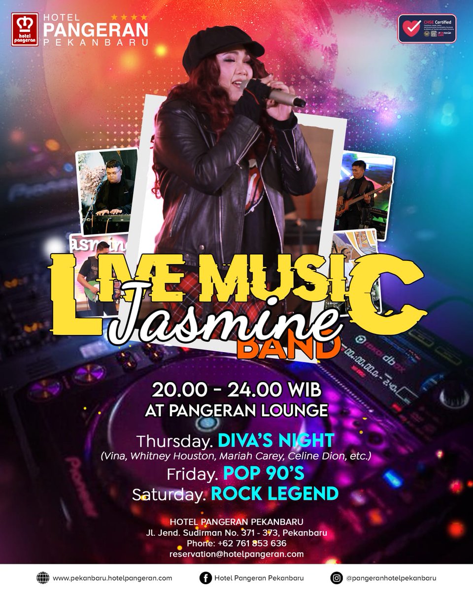 PangeranHotel's tweet photo. Don't miss this Thursday, Friday and Saturday live music by JASMINE BAND at Pangeran Lounge 😍 https://t.co/LTzqEolEvq