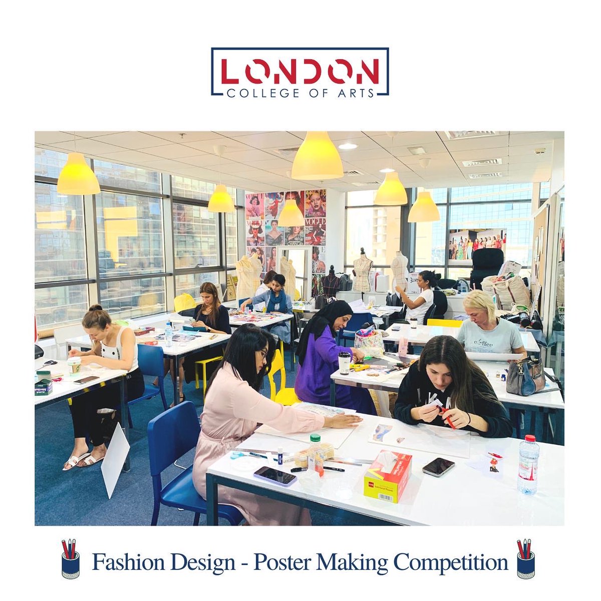 capitaldxb's tweet photo. Have a glimpse at the poster-making competition by our Fashion Design students based on the theme to recreate a Fashion Magazine cover page according to a designer's mind/ ideas.

 #fashiondesign #fashion #postermaking  #fashiondesigntips #capitaldxb  #mydubai https://t.co/gLDyQO48D6