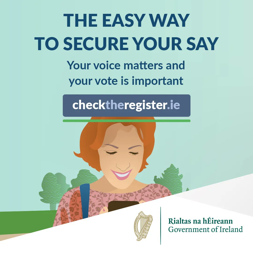 corkcitycouncil's tweet photo. 🗳️It's time to #CheckTheRegister 

➡️#DYK even if you are already registered, you now need to add your PPSN, date of birth &amp; Eircode to the register? 

✅This helps to ensure the accuracy of the electoral register

ℹ️https://t.co/Ju8ZRZXWp1 https://t.co/tgeBK3mSSH