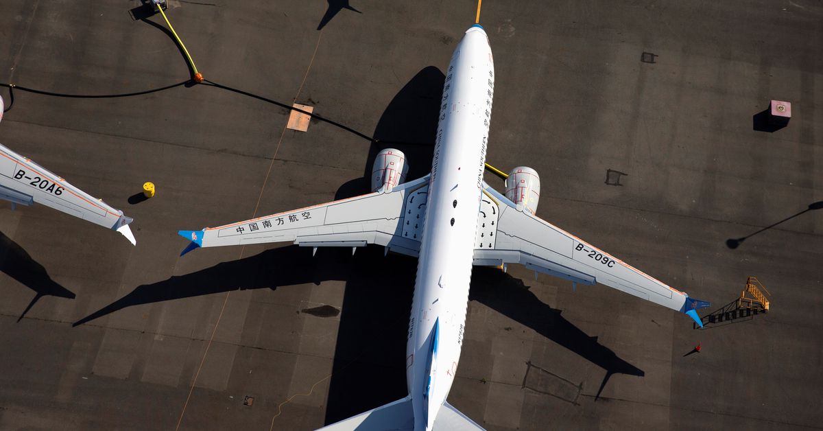 Reuters's tweet photo. China Southern flags 737 MAX flight in possible return of model https://t.co/XpP733V6Je https://t.co/qkIIn1EsK4
