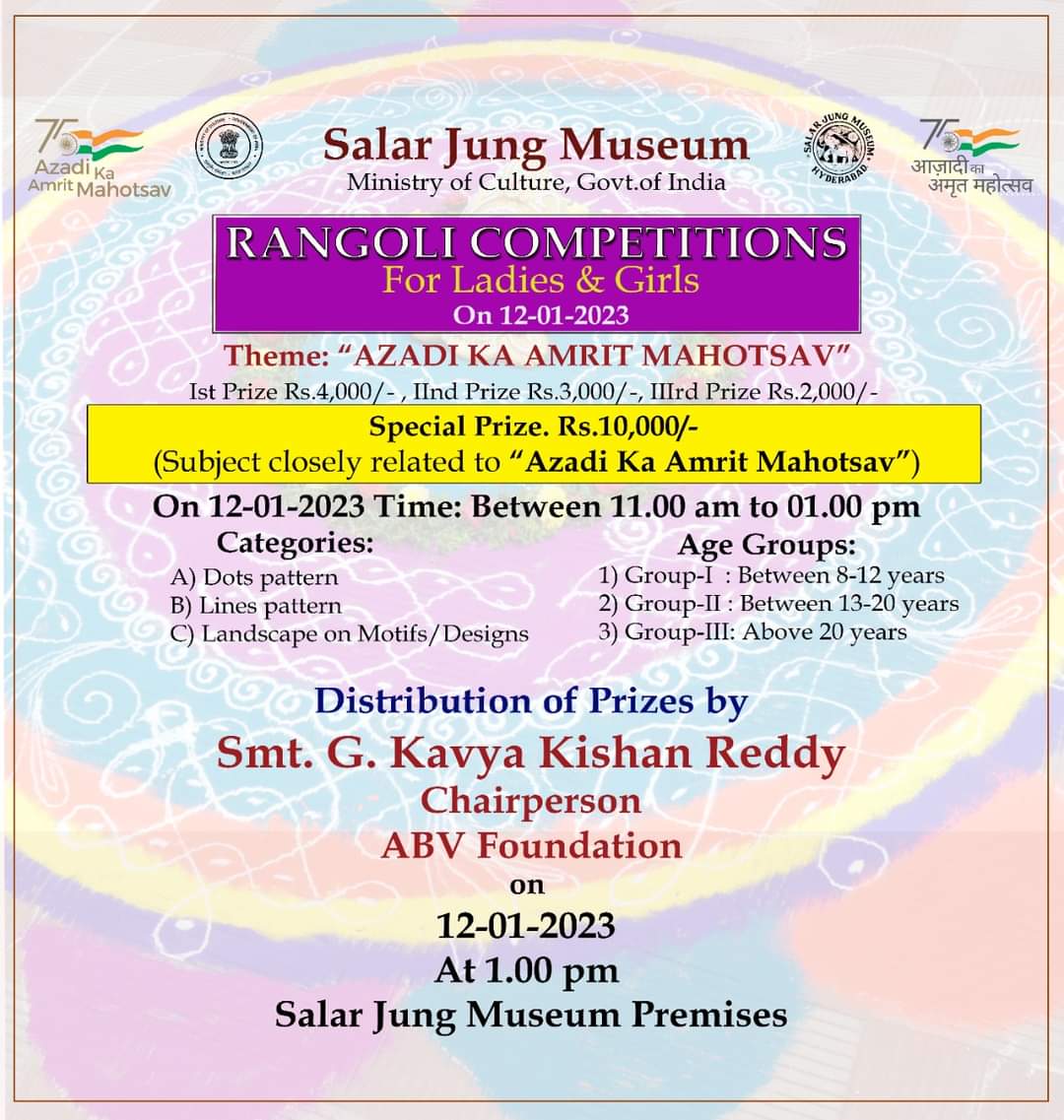 #rangoli #Rangolicompetition #SalarJungMuseum