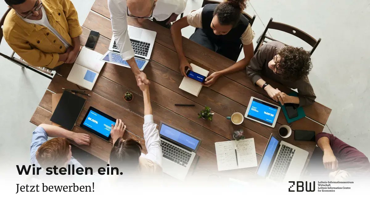 In eigener Sache: Die ZBW sucht u.a. für @econbiz eine:n Service-Vermittler:in im Kontext der Digitalisierung der Wirtschaftswissenschaften. Alle Infos und weitere Stellenangebote gibt es hier: careers.zbw.eu/de/stellenanze…