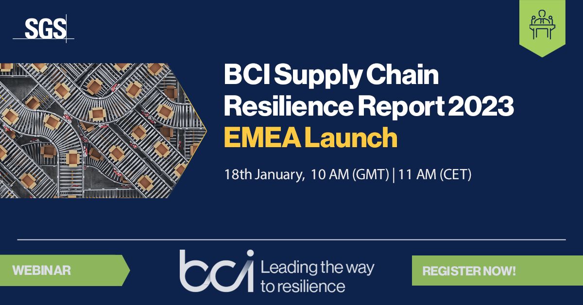 TheBCEye's tweet photo. Join us for the virtual launch of the BCI #SupplyChain Resilience Report 2023. Follow the link to register for the EMEA #webinar: https://t.co/nSXRP5UtQS https://t.co/8xqwBiHksX