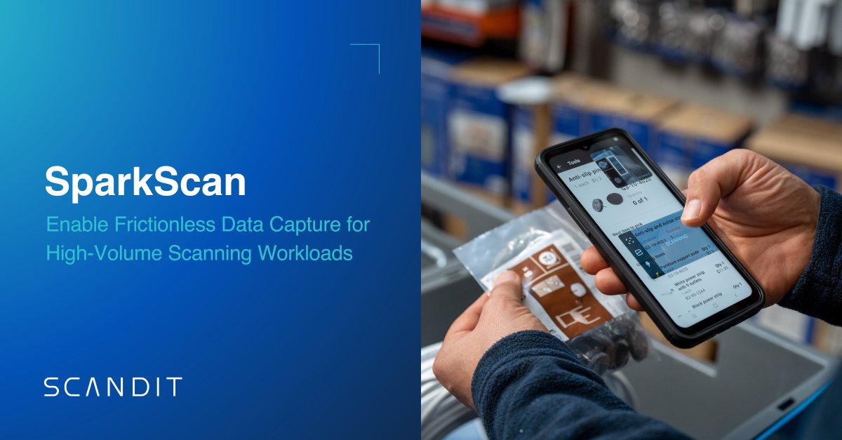 Scandit's tweet photo. ⚡️ NEW #PRODUCT ALERT! ⚡️

We are excited to announce the launch of SparkScan, a pre-built smartphone scanning interface designed for high performance barcode scanning.

Read the full Press Release to get the scoop 👉 https://t.co/1u5GiELcFf

#smartdatacapture #news https://t.co/JWMFnHiux2