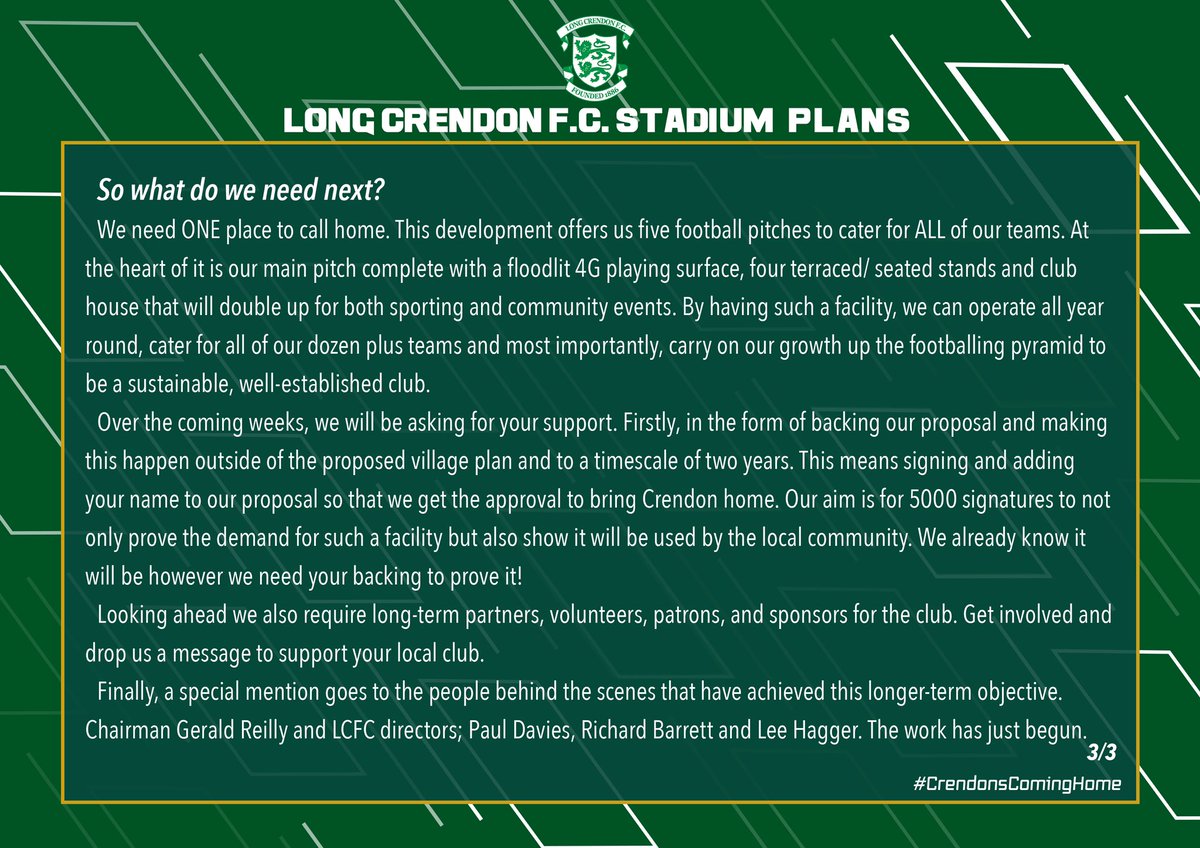 Crendon’s Coming Home..