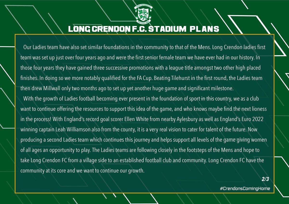 LongCrendonFC's tweet photo. Crendon’s Coming Home.. https://t.co/p8QCf9Yo6k