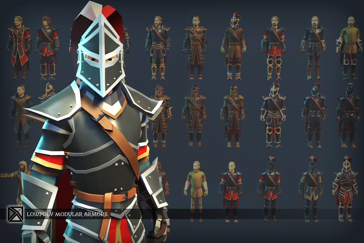PolytopeStudio's tweet photo. 3 armors pack at the price of one!
Armors Bundle on the #Unity3d #AssetStore
https://t.co/JzKLUf7JYt
@Unity3DBot @AssetStore_JP @unitygames @BestofUnity @AssetStore #fantasy #indiegame #indiegamedev #lowpoly #gamedev #madewithunity #assetStoreunity3d #armor https://t.co/95nZ1o36yx