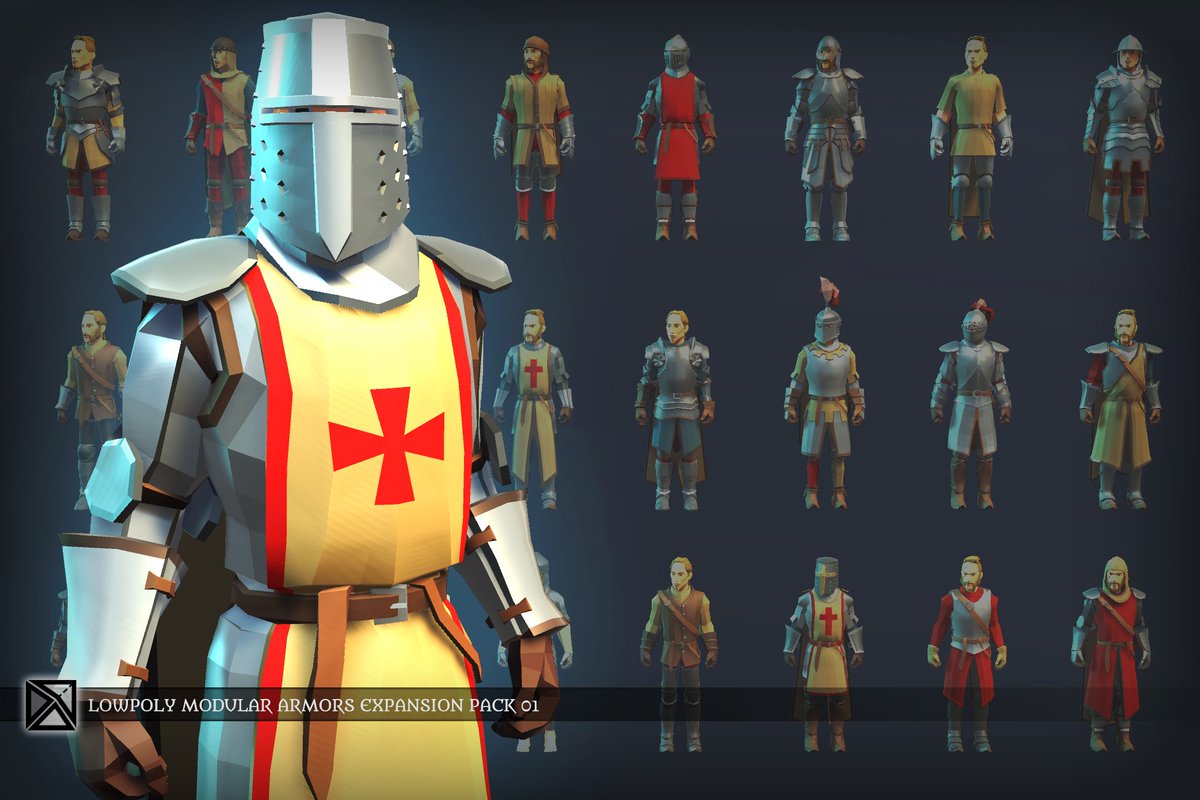 PolytopeStudio's tweet photo. 3 armors pack at the price of one!
Armors Bundle on the #Unity3d #AssetStore
https://t.co/JzKLUf7JYt
@Unity3DBot @AssetStore_JP @unitygames @BestofUnity @AssetStore #fantasy #indiegame #indiegamedev #lowpoly #gamedev #madewithunity #assetStoreunity3d #armor https://t.co/95nZ1o36yx