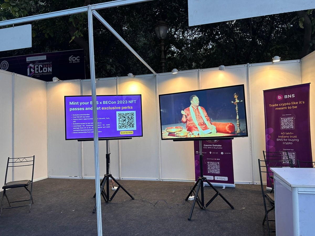 bitbns's tweet image. Do you know.

We had special NFT passes for IIT Delhi&apos;s BECon 2023 event offering special perks to students there.

#NFTs #IITD #BECON