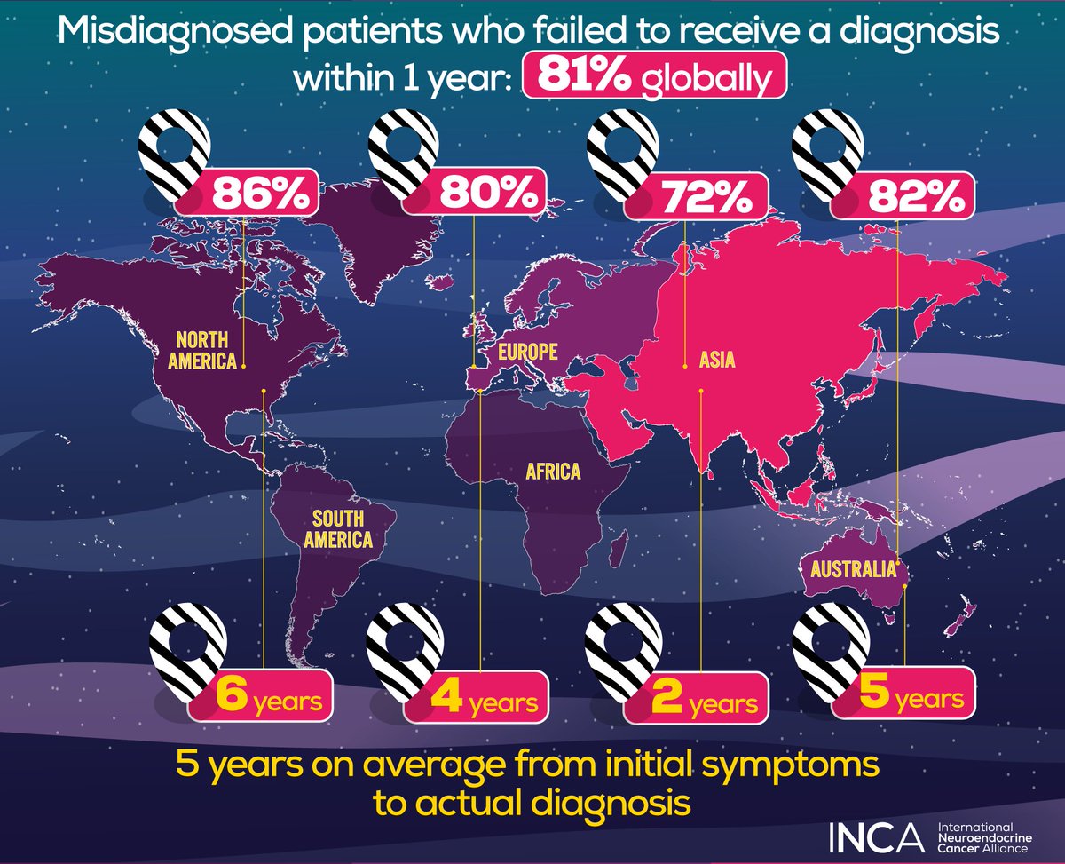 Neuroendocrine cancer is still frequently misdiagnosed for more than 1 year. #GeneralPractitioners are the first who can suspect it. ✅Download #NETInfo on many types of NETs in your language: incalliance.org/net-info-packs/ #LetsTalkAboutNETs #MedTwitter #MedEd #GITwitter #EndoTwitter