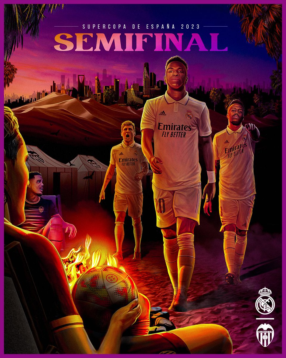 realmadrid's tweet photo. 😃👊 ¡Estamos listos para la semifinal!  
#SuperSupercopa https://t.co/eLN9kVvhq4