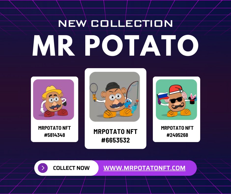 MrPotatoNFT2's tweet photo. New Collection NFT | Mr.Potato NFT.
https://t.co/uGZWubfFh2
#nft #NFTA #nfte #nftmyers #NFTS #nfto #marketing #marketingonline #marketingstrategy #online #cryptocurrency #forex #bitcoin #bitcoinprice #entrepreneur #forextrader #bitcoins #trading #investment #business https://t.co/ENSSMyKoao