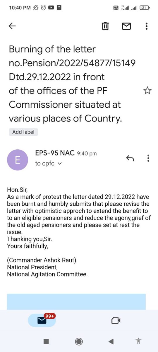 NationalAgitat2's tweet photo. @PMOIndia @LabourMinistry @socialepfo Nationwide Protest Program of EPS 95  Pensioners against unjust treatment of EPFO:- *On Dtd. 10.01.2023 at all EPF offices in the country*. After completing the strong protest program, EPFO's unjust circular dated . https://t.co/QjzIkZmgFl