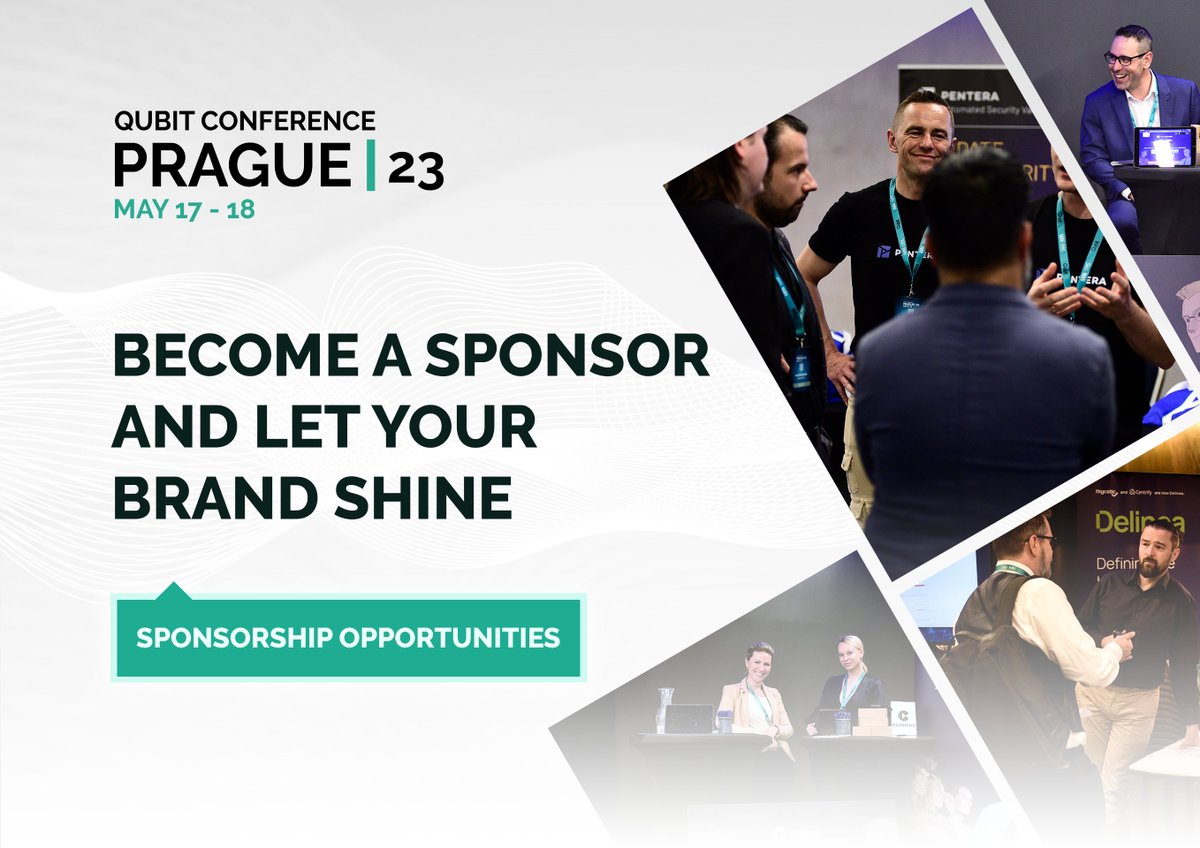 QuBitCon's tweet photo. Being a #QubitConPrague23 Sponsor is worth it! 🙌

Generate qualified leads for your business at the top #cybersecurity event in Prague. #QubitConference offers you excellent partnership opportunities for promoting your business.

#cybersec #cybersec2023 #infosec https://t.co/XjloC5y1mB