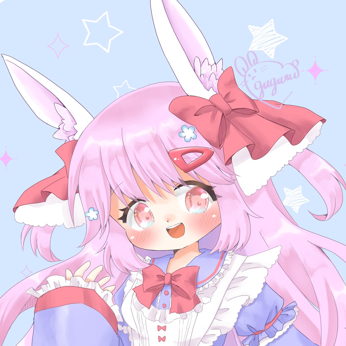 「うさ耳ちゃん描けた('ω`*) 」|ぐぐるのイラスト