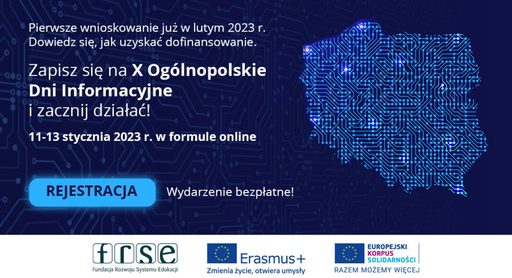 Już dziś rusza 10. edycja Ogólnopolskich Dni Informacyjnych❗ Tym razem widzimy się online, abyście mogli się z nami połączyć z każdego zakątka świata😊➡️ erasmusplus.org.pl/aktualnosci/og…. Spotkaj się z ekspertami na naszym kanale YouTube😊