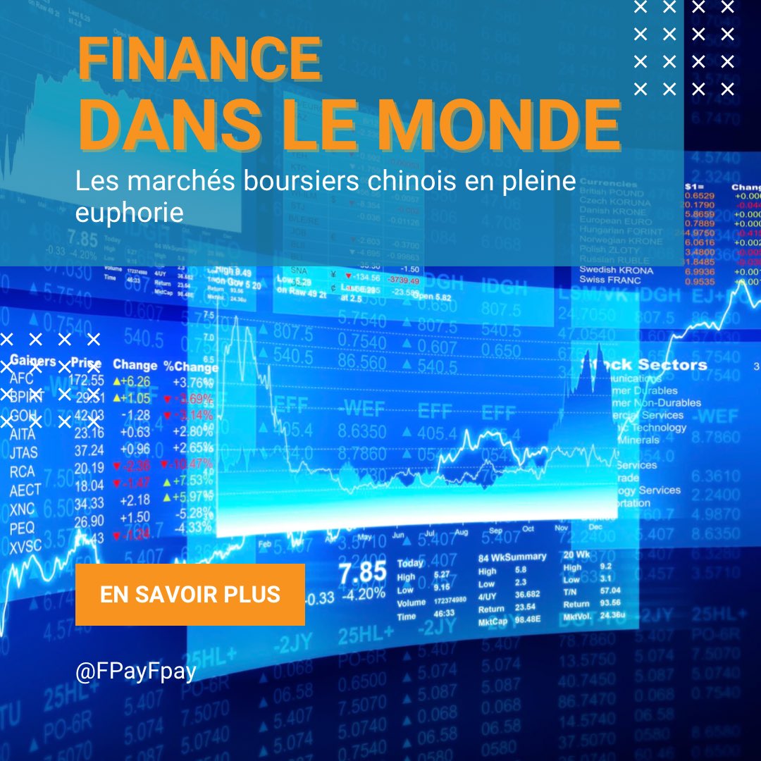 FPayFPay's tweet photo. 📈 FINANCE DANS LE MONDE : Les marchés boursiers chinois en pleine euphorie.

La réouverture précipitée de l'économie chinoise a été accueillie avec enthousiasme sur les Bourses chinoises.

source : https://t.co/JUPMVX63Xh

#finance #monde #actu #bourse https://t.co/4YIYP4a7Ph