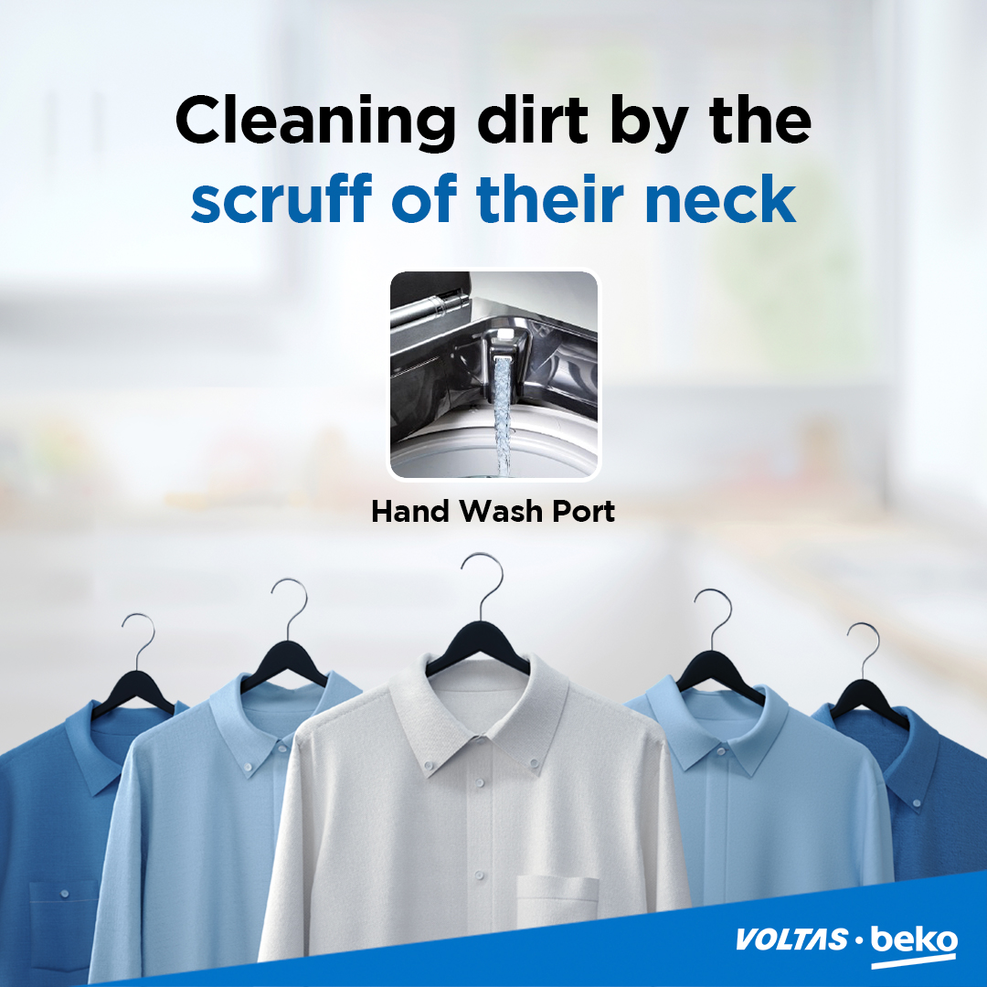 VoltasBeko's tweet photo. Now that's what you call top-shelf cleaning!
Buy a Voltas Beko Washing Machine today: https://t.co/8dgUQ9Dx3o
#VoltasBeko #TopLoadWashingMachine #StyleAndTechnology #FountainWash #HandwashPort #SteamWash #HygienePlus #JetWash #NewLaunch #MadeInIndia #PartnerInEverydayHappiness https://t.co/RFFe7yRfCn