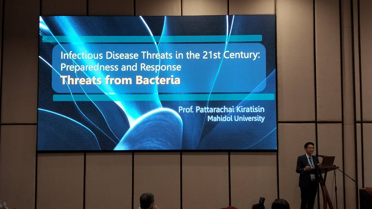 [LIVE REPORT]
Third speaker for the first topic session: Prof. Pattarachai Kiratisin, MD, PhD, Vice President for Research in <a href="/MahidolU/">Mahidol University</a>, Thailand addressing the threats of several bacteria infections in the 21st century

#infectiousdisease #bacterialinfection