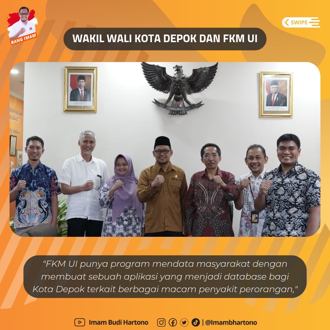 ImamBHartono's tweet photo. Saya mengadakan rapat koordinasi dengan perwakilan dari Fakultas Kesehatan Masyarakat (FKM) Universitas Indonesia (UI). Didampingi perangkat daerah terkait.
#fkmui #kotadepok #bangimam #ibh https://t.co/UiyCsFJVP5