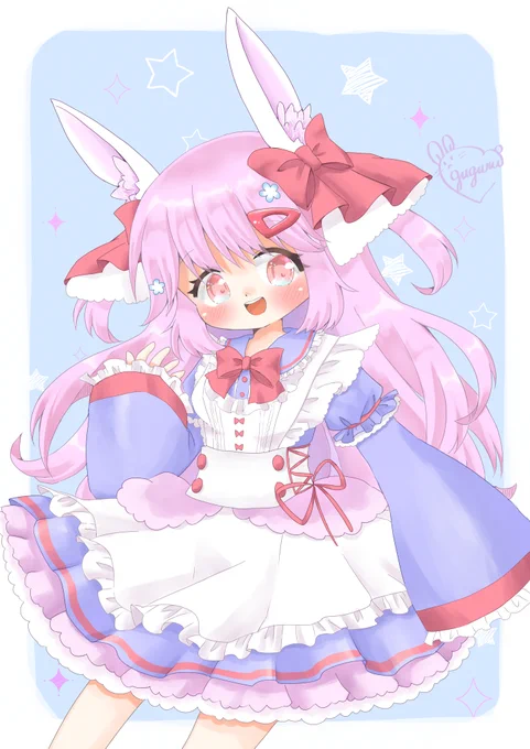 うさ耳ちゃん描けた('ω`*) 