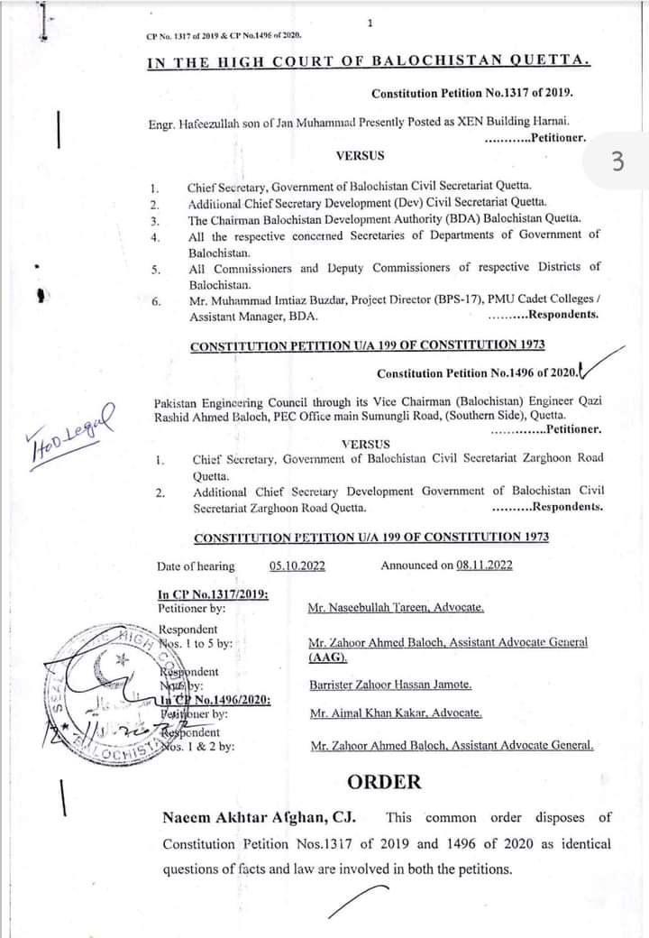 EngrChZeeshan's tweet photo. Pakistan Engineering Council (PEC) letter to CS Balochistan regarding implementation of High Court decision of appointing/posting Engineer as project director in development projects.

#PakistanEngineeringCouncil  #Engineers #youngengineers #PakEngineers https://t.co/PHJl2ieIqB