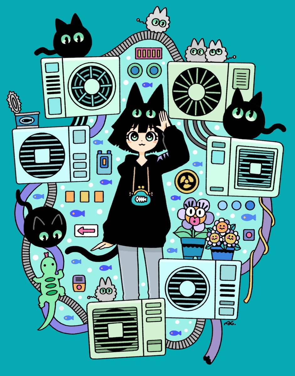 「Hi! #PortfolioDayI love cute&strange 」|北極まぐのイラスト