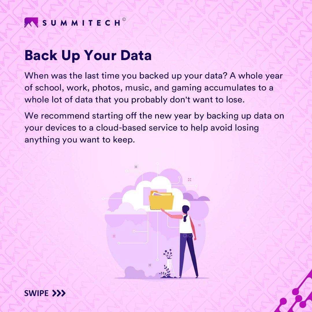 SummitechIO's tweet image. Start the year with these common but useful tech tips. 

They are guaranteed to keep you more organized and protected.

#techtips #startyouryearright #2023 #techgenius #summitech