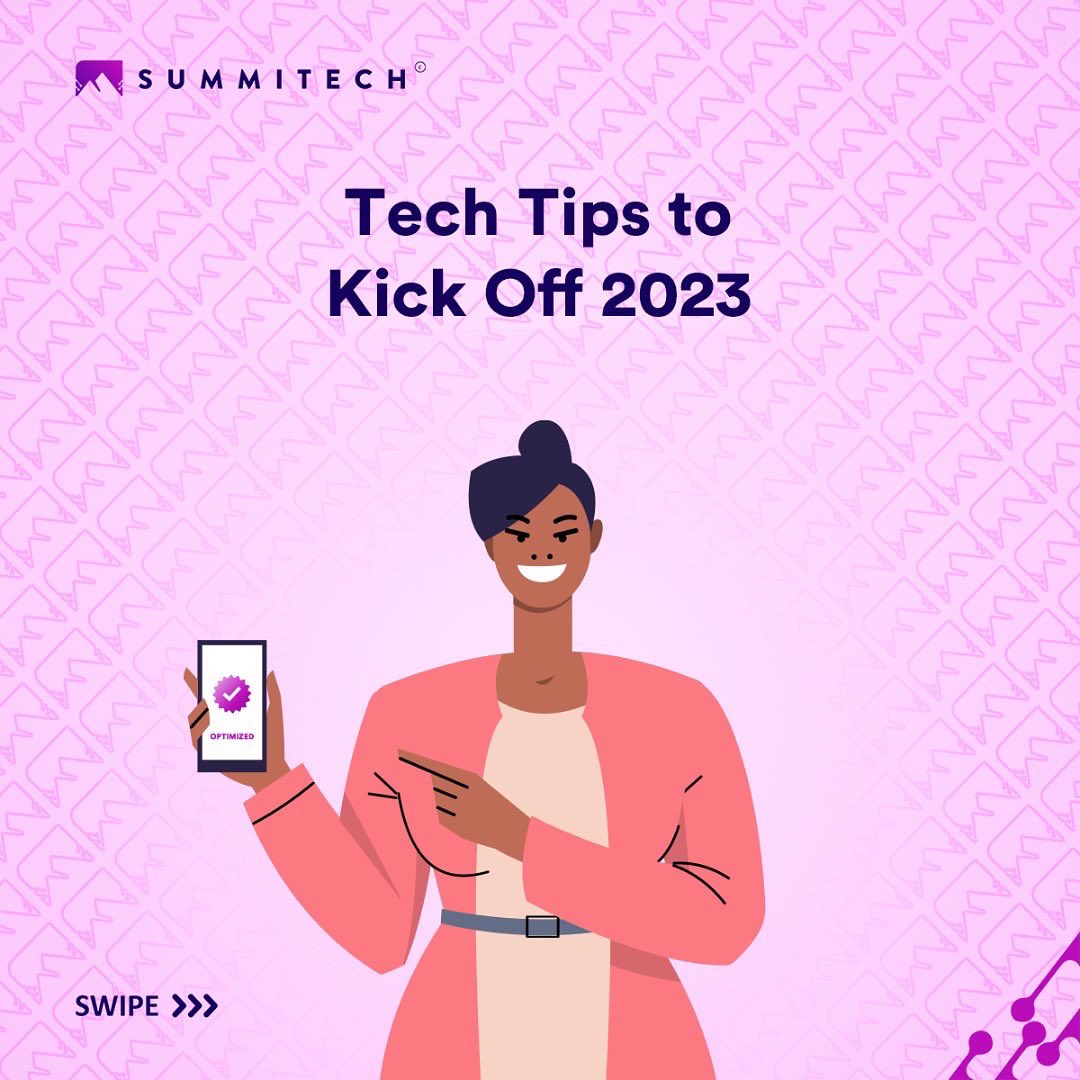 SummitechIO's tweet image. Start the year with these common but useful tech tips. 

They are guaranteed to keep you more organized and protected.

#techtips #startyouryearright #2023 #techgenius #summitech
