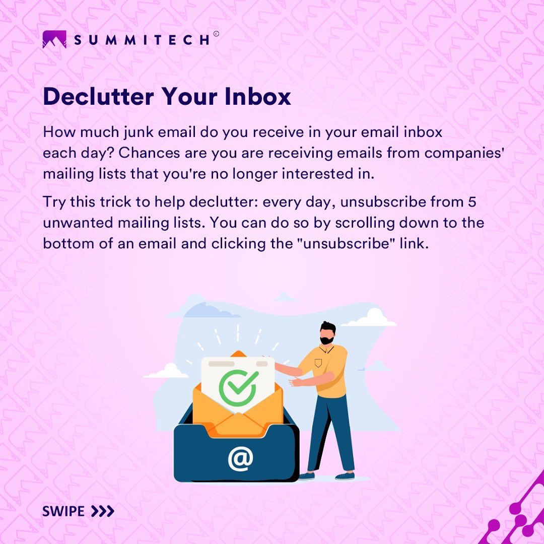 SummitechIO's tweet image. Start the year with these common but useful tech tips. 

They are guaranteed to keep you more organized and protected.

#techtips #startyouryearright #2023 #techgenius #summitech