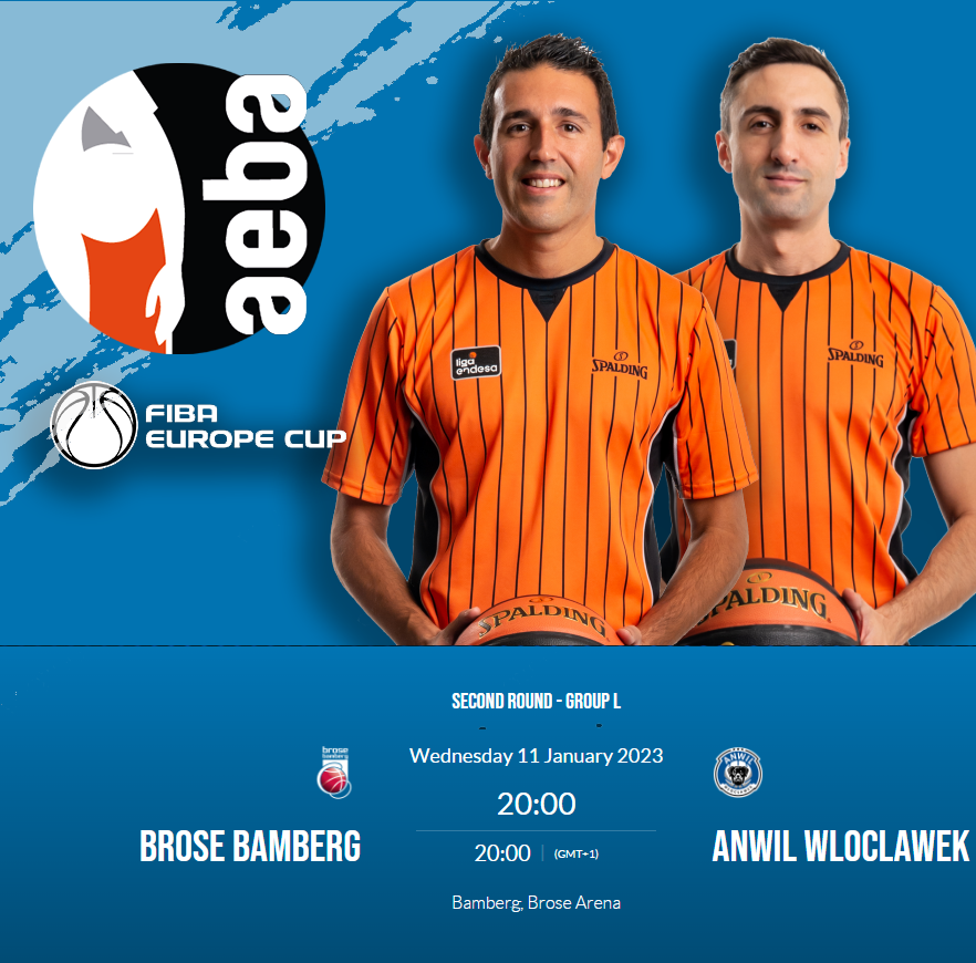 📆 11 de enero
🏃 Antonio Conde y Luis M. Castillo <a href="/BasketballCL/">Basketball Champions League</a>
🏃 Alberto Sanchez y Sergio Manuel <a href="/FIBAEuropeCup/">FIBA Europe Cup</a> 
🏃 Alberto Baena y Miguel A. Pérez <a href="/EuroCup/">BKT EuroCup</a> 
#ArbitrosAEBA #refereelife #BasketballCL