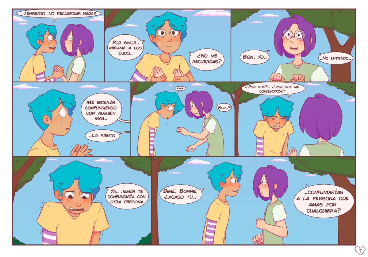 cintoiart's tweet photo. Capítulo 7♡
Parte 6 y 7 /13 💜💙

Ayer se me ocurrió la idea de publicar dos partes juntas, so..🤭🌺

#FNAFHS #FHS #FHSZ3R0 #BonxBonnie #BxB #fanart https://t.co/G2MG4W0Vc5