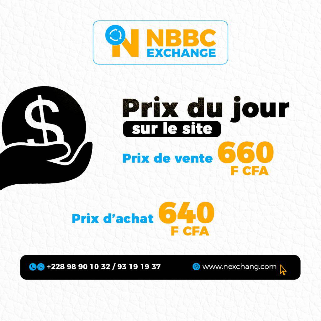 Que c'est dingue d'obtenir vos dollars à ces prix sur nexchang.com
Avec NBBC les dollars sont à la portée de tous.