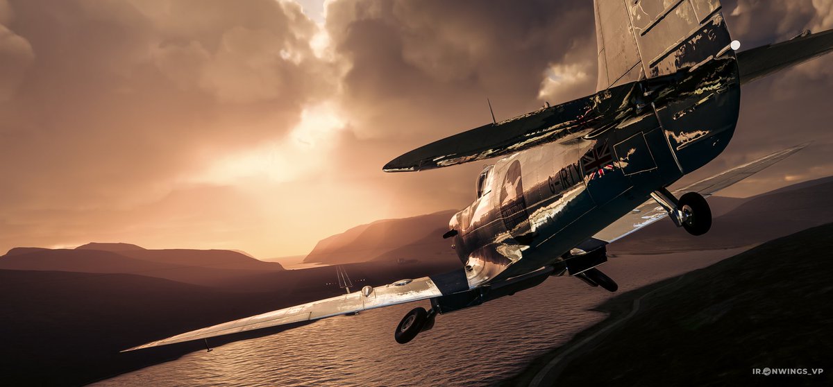 IronWings_VP's tweet photo. G-IRTY World Tour pt.3
Refueling at Lossiemouth AB [EGQS] and heading to Vágar Airport [EKVG]
Goodbye UK, hello Faroe Islands👋
#MicrosoftFlightSimulator #MSFS #Aviation #AvGeek #Spitfire #GIRTY #virtualphotography #xbox #XboxSeriesX https://t.co/vv9jINKyGx